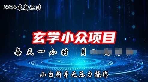 1717525905939861.jpg 2024年新版玄学小众玩法项目,零门槛高利润,新手小白无压力操作