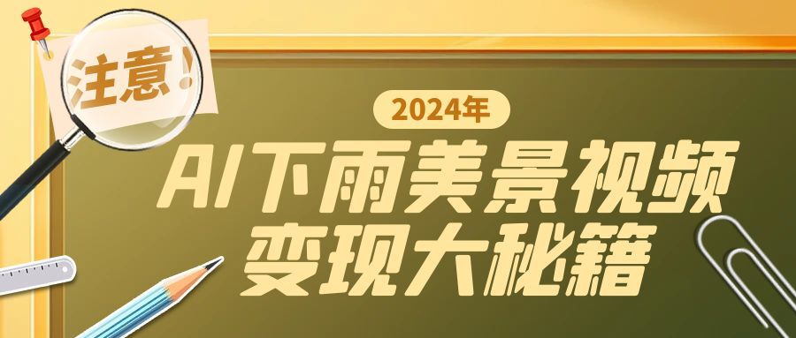 1724425888144655.jpg 一键生成AI下雨美景视频,零基础打造1700万播放神作,手把手教你变现秘籍