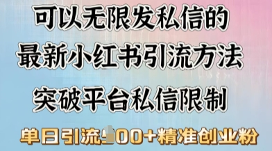 最新“摆烂式”引流打法,小红书私信引流,单天引流100+